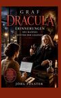 Texte: "GRAF DRACULA", "ERINNERUNGEN DES MANNES HINTER DER LEGENDE", "JÖRG POLSTER". Mann mit Weinglas, Frau mit Laptop.