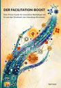 „DER FACILITATION-BOOST“ oben, darunter Workshop-Guide-Text. Illustration mit abstrakten Symbolen und Linien.