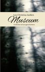 "Lea Christina Janßen, Museum: Gedichte & Kurzgeschichten." Unklare, dunkle Formen, eventuell Bäume im Hintergrund.