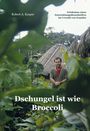 „Dschungel ist wie Broccoli. Erlebnisse eines Entwicklungsdiensthelfers im Urwald von Ecuador.“ Mann vor Hütte im Dschungel.