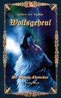 „Pattwór von Wadrán“, „Wolfsgeheul“, „Die Wadrán-Chroniken“, „Erstes Buch“. Illustration: Heulender Wolf vor Nachthimmel.