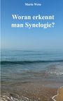 Text: "Mario Weto - Woran erkennt man Synelogie?". Küstenlandschaft mit blauem Himmel und ruhigem Meer.
