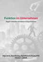 "Funktion im Unternehmen" in Grün und Rot, darunter "Regeln rationalen Verhaltens in Organisationen". Ein Marionettenmann über Zahnrädern.