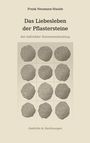 Buchcover mit dem Titel "Das Liebesleben der Pflastersteine". Illustration von Pflastersteinen in drei Reihen.