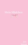 „Mein Mädchen“ und „Jane Jumeng“ auf rosa Hintergrund mit Abbildung einer rosa Schleife.