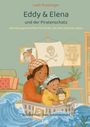 Titel: Eddy & Elena und der Piratenschatz. Zwei Kinder im Spiel als Piraten, mit Kopftüchern, Fernrohr und Piratenschiff.