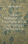 "Jürgen Horn: Der vermasselte Theaterbesuch und andere Lebenslagen." Florales Muster in Blau auf beigem Hintergrund.