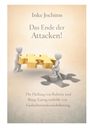 Text: Inke Jochims, Das Ende der Attacken!, Die Heilung von Bulimie und Binge Eating mithilfe von Gedächtniskonsolidierung. Ein minimalistisches Design zeigt zwei Figuren, die ein großes goldenes Puzzlestück tragen.