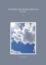 Oben steht: "Asthma, Migräne, Reflux & Co." Unten: "Michael Moos". Dazwischen ein Foto von wolkigem Himmel.