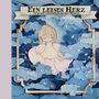 Text: "Ein leises Herz für die ungesprochenen Worte. Rain Rose." Aquarell-Illustration eines Kindes in Wolken.