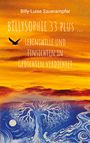 "Billy-Luise Sauerampfer. BILLYSOPHIE 33 PLUS... Lebenswille und Einsichten in Gedichten verdichtet." Oben ein Vogel im Sonnenuntergang, unten ein blauer Baum mit Mond.