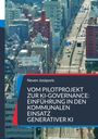 "Vom Pilotprojekt zur KI-Governance: Einführung in den kommunalen Einsatz generativer KI." Stadtansicht von oben.