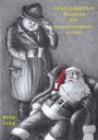 "Oberinspektor Swoboda Der Weihnachtsmannkiller" gelbe Schrift. Illustration: Mann im Trenchcoat, melancholischer Weihnachtsmann.
