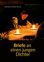 "Briefe an einen jungen Dichter" von Rainer Maria Rilke. Illustration: Person schreibt bei Kerzenschein.