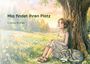 Titel: "Mia findet ihren Platz". Name: Carina Büttler. Illustration: Mädchen sitzt am Baum, Wolf schläft neben ihr.