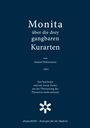 Ein dunkelblauer Hintergrund mit weißen Texten: "Monita über die drey gangbaren Kurarten" von Samuel Hahnemann, 1801. Ein stilisiertes Symbol darunter.