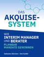 Text: "Das Akquise-System: Wie Interim Manager und Berater planbar Mandate gewinnen." Autoren: Sebastian Zitzmann, Uwe Sunkel. Oben ein Netzwerk aus Kreisen und Pfeilen.