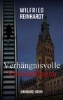 „Wilfried Reinhardt, Verhängnisvolle Verbindungen, Hamburg-Krimi.“ Frau auf Rolltreppe, Turm im Hintergrund.
