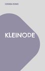 Text "KLEINODE" in Weiß auf lila Hintergrund, oben Name "CORINNA REINKE" in Dunkellila auf grauem Hintergrund.