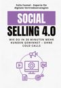 "Social Selling 4.0" in kräftigem Schriftzug, darunter Symbole wie Megafon, Monitor, Dokument und Zielscheibe.