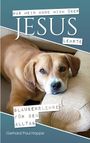 Text: „Was mein Hund mich über Jesus lehrte. Glaubenslehre für den Alltag. Gerhard Paul Hoppe.“ Hund liegt entspannt.