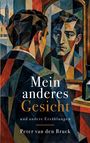 "Mein anderes Gesicht" von Peter van den Bruck. Kubistische Malerei eines Mannes vor einem Spiegel.