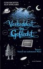 Titel: "Verheddert im Geflecht". Untertitel: "Band 1 Verirrt im verbotenen Wald". Verzierte Schrift, Katzen und Wolle.