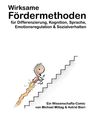 „Wirksame Fördermethoden“, ein Mensch mit Raketenrucksack fliegt eine Treppe hoch.
