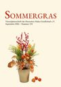 "Sommergras, Vierteljahresschrift der Deutschen Haiku-Gesellschaft e.V. September 2026 – Nummer 154." Trockengesteck in Vase.