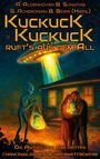 "Kuckuck Kuckuck ruft's aus dem All." UFO strahlt Licht auf Haus, Alien mit Baby-Korb, Paar mit Baby lächelt.