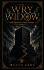 Band 2: "Wry Widow und das Haus ohne Fenster" von Darya Vane. Dunkles, mysteriöses Gebäude unter dramatischem Himmel.