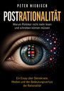 "POSTRATIONALITÄT", "Warum Politiker nicht mehr lesen und schreiben können müssen". Auge mit Social-Media-Symbolen.