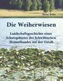 „Die Weiherwiesen“, „Heinz Bohn“. Seerosen auf einem See im Vordergrund, Bäume im Hintergrund.