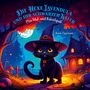 "Die Hexe Lavendula und ihr schwarzer Kater. Plus Mal- und Rätselspaß. Karin Tippmann." Nacht, schwarzer Kater mit Hexenhut vor einem Haus.
