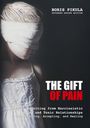 „The Gift of Pain“; Kind mit Bandagen, schaut nach unten; düstere, emotionale Atmosphäre.