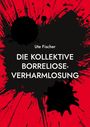 Text: "Ute Fischer, DIE KOLLEKTIVE BORRELIOSE-VERHARMLOSUNG." Schwarze Farbspritzer auf rotem Hintergrund.