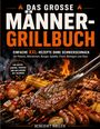 „Das große Männergrillbuch“ prangt oben. Darunter Fleisch, Würstchen, Maiskolben auf einem Grill mit Flammen.