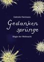 Gedankensprünge, Gabriele Hartmann, Magie der Weihnacht. Illustration mit gelben Sternen auf dunkelblauem Hintergrund.