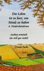 „Das Leben ist zu kurz, um Feinde zu haben“ 6. Niederrhein­krimi. Andrea ermittelt (sie will gar nicht). Ursula Fuchs. Landschaftsgemälde einer Herbstszene mit Feldern.