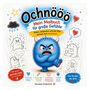 "Ochnööö - Mein Malbuch für große Gefühle" zeigt ein wütendes, blaues Monster, umgeben von Illustrationen kleinerer Monster und Symbolen.