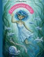 „Donaunixe Nelly“, „Das große Abenteuer beginnt“. Illustration einer fröhlichen Wasserfigur mit blauen Haaren und Fischen.