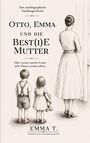 Otto, Emma und ihre Mutter von hinten; Kinder halten ein Stofftier. Textdetails einer Familiengeschichte von Emma T.