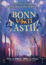 "Tatjana Flade, Katharina Diederichs, Bonntastik VII. Blau-lila Szene mit Bäumen, Menschen und einem Löwenlogo."