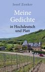 „Josef Zonker: Meine Gedichte in Hochdeutsch und Platt“. Ein Schloss steht vor grünen Hügeln und einem Weinberg.