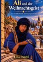"Ali und der Weihnachtsgeist" - Eine multikulturelle Abenteuergeschichte. Junge in blauer Kleidung neben Kamel, Winterlandschaft.