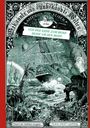 "Von der Erde zum Mond, Reise um den Mond," Illustration mit Drachen, Schiff und exotischer Landschaft.
