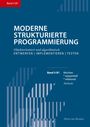 "Moderne Strukturierte Programmierung. Mischen: sequentiell, relational. Blaues Cover mit geometrischen Mustern."