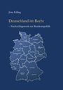 "Deutschland im Recht – Nachschlagewerk zur Bundesrepublik" oben. Umriss von Deutschland mit Begriffen wie "Grundgesetz" und "Demokratie".
