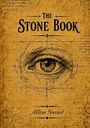 "The Stone Book, Allita Nurael." Zeichnung eines Auges auf antikem Pergament. Geometrische Linien und Formeln.