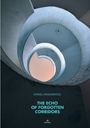 Text: "ENKEL HASAMATAJ, THE ECHO OF FORGOTTEN CORRIDORS, MALUKA". 
Abstrakte Ansicht einer spiralförmigen Treppe von unten.